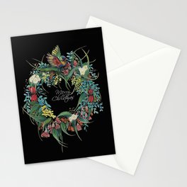 An Aussie Christmas BLACK Stationery Card