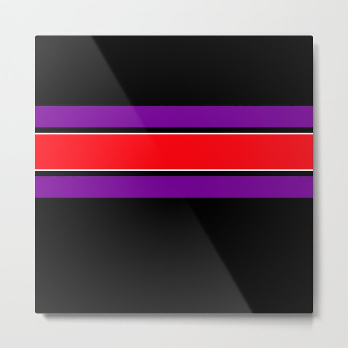 Team Colors 2...red ,purple, black and white Metal Print