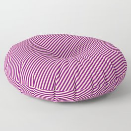 [ Thumbnail: Tan and Purple Colored Striped Pattern Floor Pillow ]