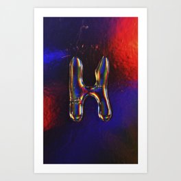 HOLO H Art Print | Artwork, Letter, Creative, Film, Digital, Laser, Transparent, Change, Glue, Name 