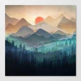 Wilderness Becomes Alive at Night Canvas Print