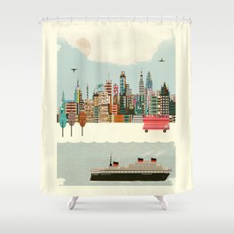 visit london city Shower Curtain