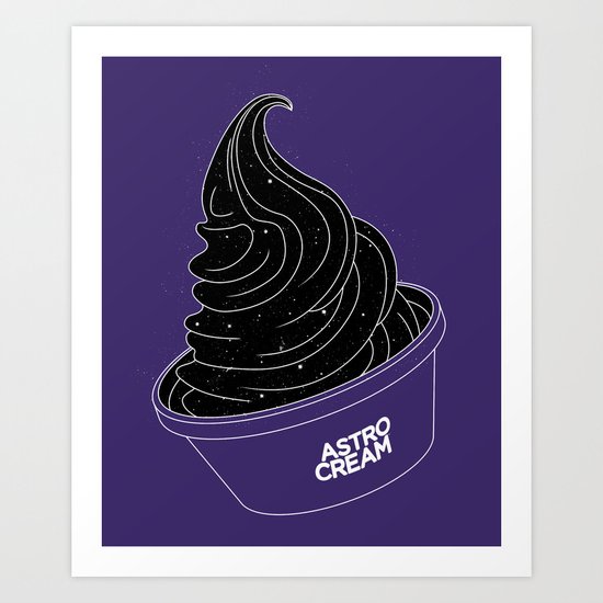 Astro Cream Art Print