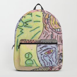 One Voice Two Minds Backpack | Pastel, Drawing, Twomindsonevoice, Unique, Thirdeye, Original, Colored Pencil, Duality, Awakening, Eightball 
