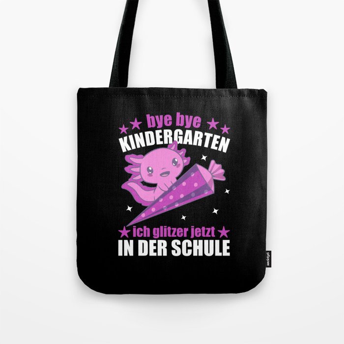 Axolotl School Enrollment Kindergarten Tote Bag