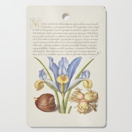 Vintage poster Floral and calligraphy Cutting Board