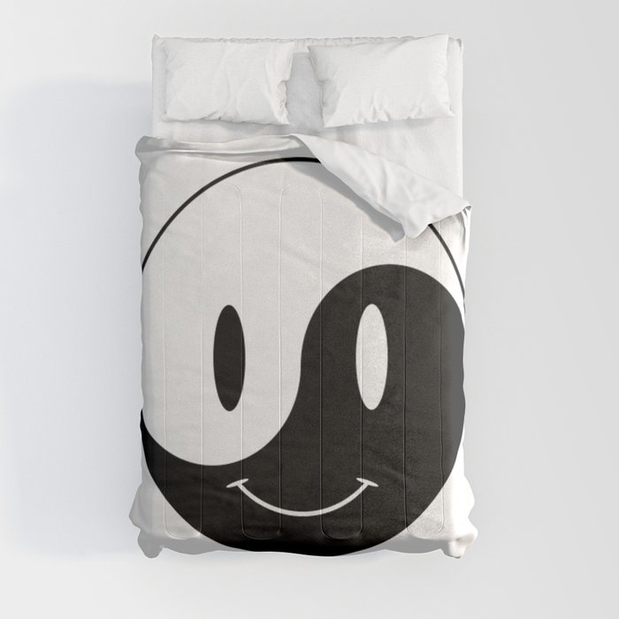 Yin Yang Smiley Comforter