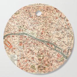 Vintage Map of Paris Cutting Board