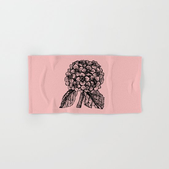 Pink Hydrangea Hand & Bath Towel