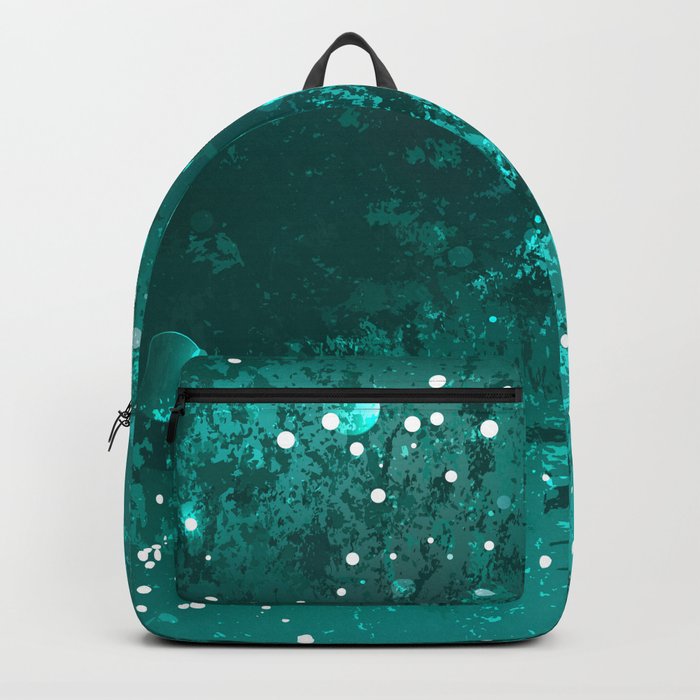 Emerald Glitter Background Backpack