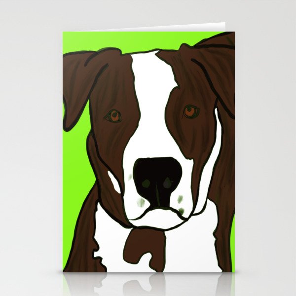 Chico the Brindled Pit Bull Stationery Cards