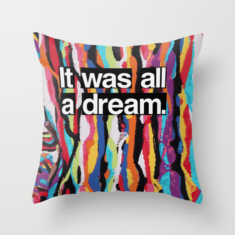 It Was All A Dream Biggie Smalls Inspired Hip Hop Design Throw