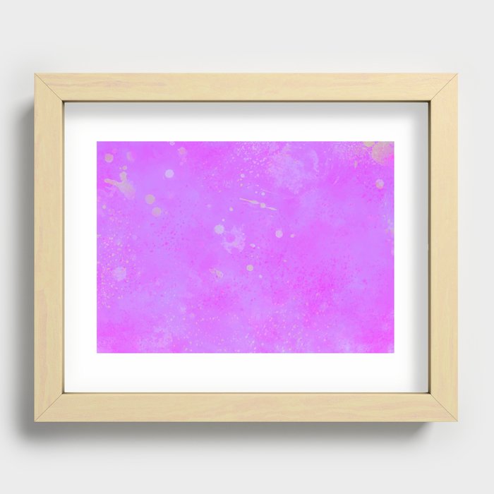 Violet Pink Explosion Recessed Framed Print