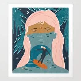 Cry me the ocean Art Print