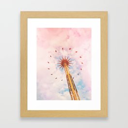 Swinging Pinks | Amusement Park Framed Art Print