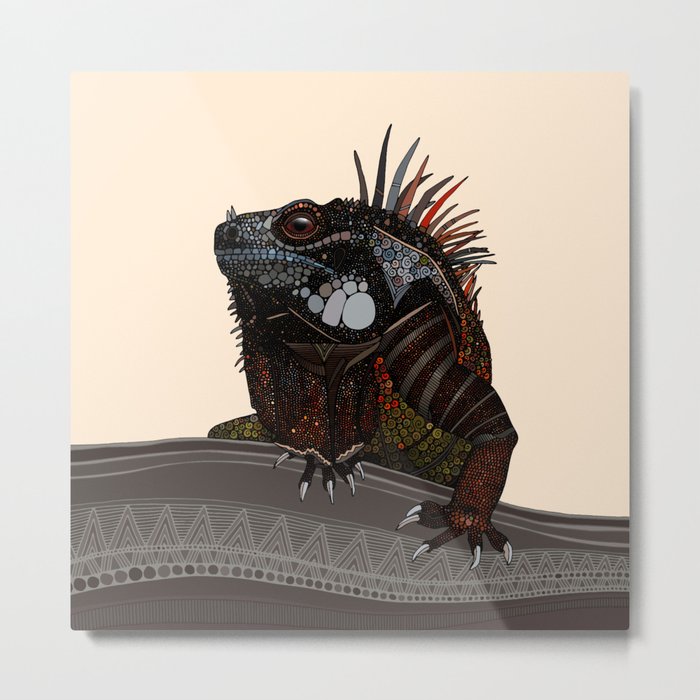 iguana ecru Metal Print