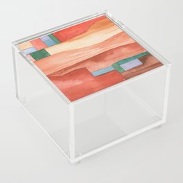 Abstract Desert Landscape Watercolor Acrylic Box