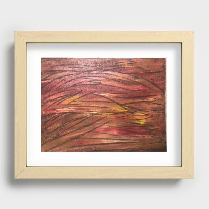 Skinning Peaches Recessed Framed Print