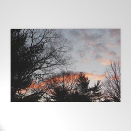 red clouds in the sky Welcome Mat