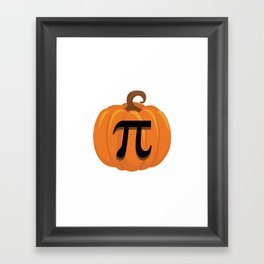 Pi Pumpkin Mathematics Science Pi Day Framed Art Print