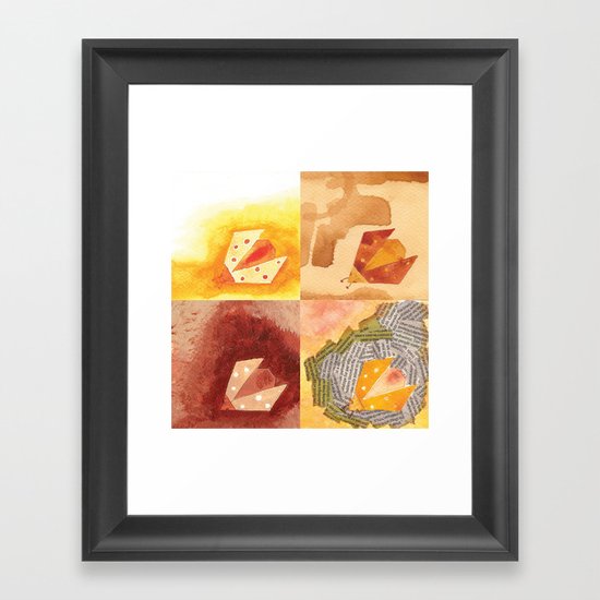 4 Ladybirds Framed Art Print