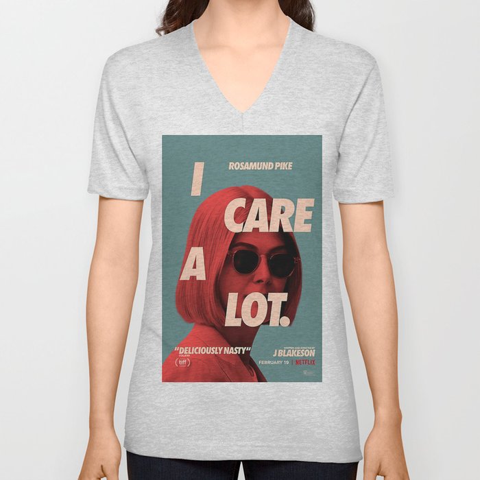 I Care a Lot 2020  V Neck T Shirt