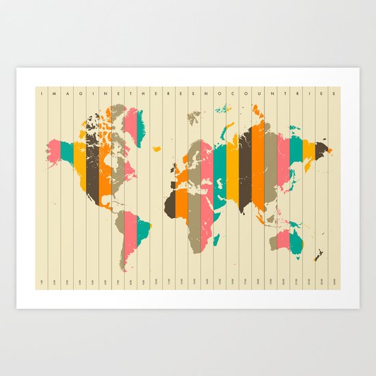 WORLD MAP Art Print