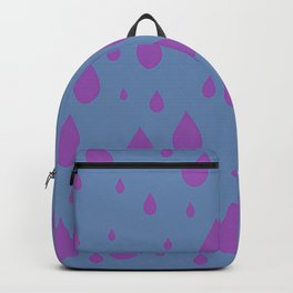 Pinkish drip patterns with blue background Backpack