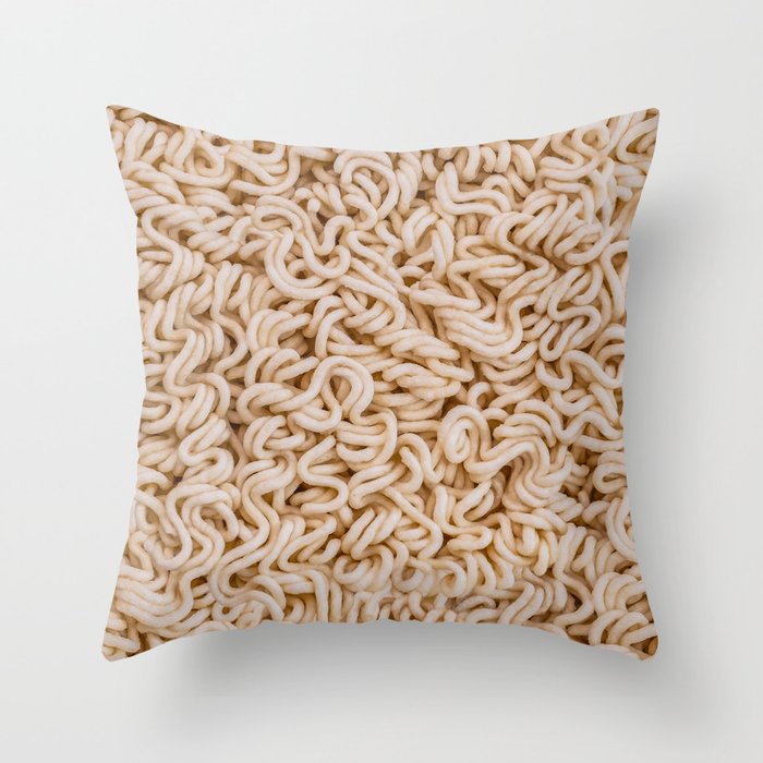 Instant Ramen Noodle II Photo Pattern Throw Pillow