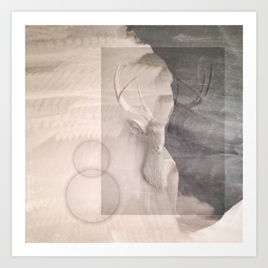 Elk Abstraction Art Print