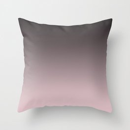 Black, pink - gray Ombre. Throw Pillow