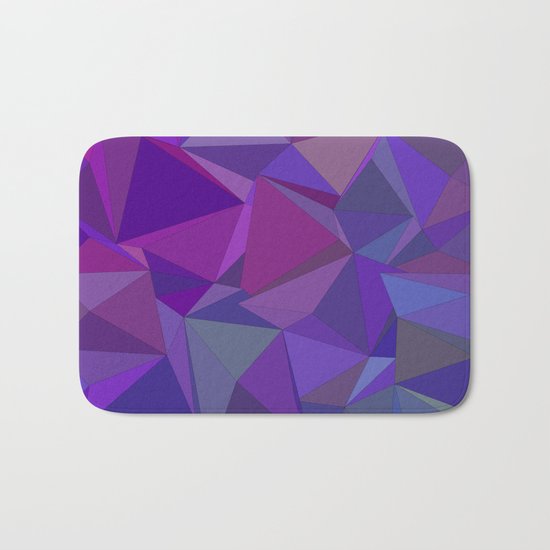 Chaotic purple tiles Bath Mat