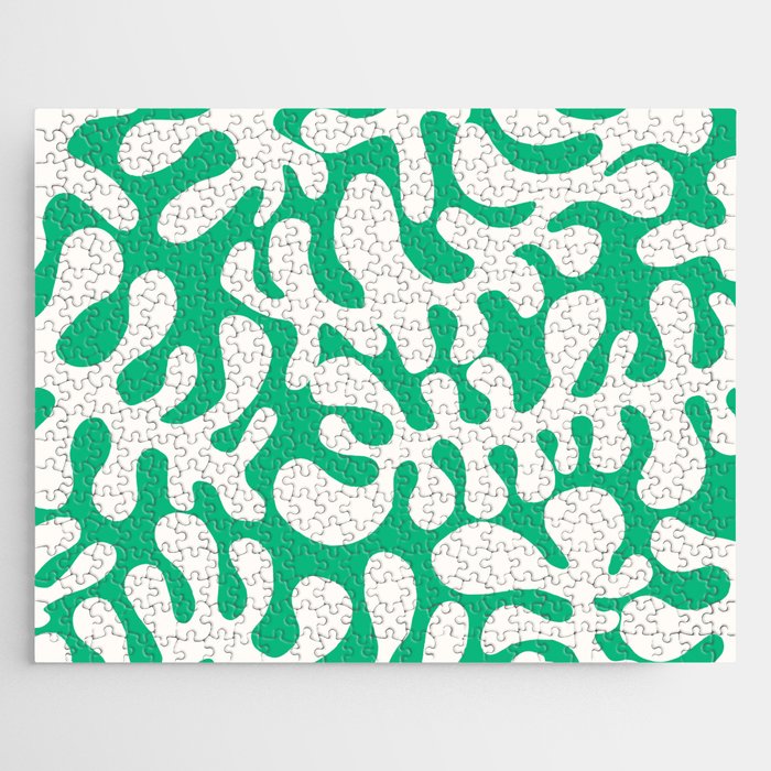 White Matisse cut outs seaweed pattern 20 Jigsaw Puzzle