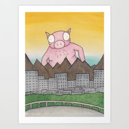 Mr. Pig Art Print