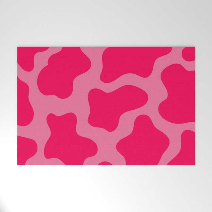 Cute Pink Cow Print Welcome Mat