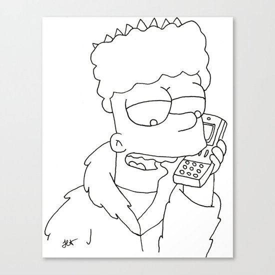 Bart Simpson Gangsta Canvas Print By Jasminassandri Society6 Looking for the best bart simpson hd wallpaper? bart simpson gangsta canvas print by jasminassandri