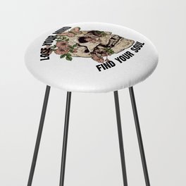 Lose your mind find your soul skull art Counter Stool