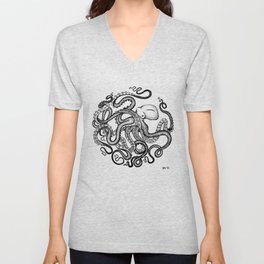 Octopus V Neck T Shirt