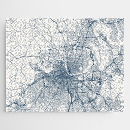 USA, Nashville, Tennessee - City Map Authentic Drawing Jigsaw Puzzle