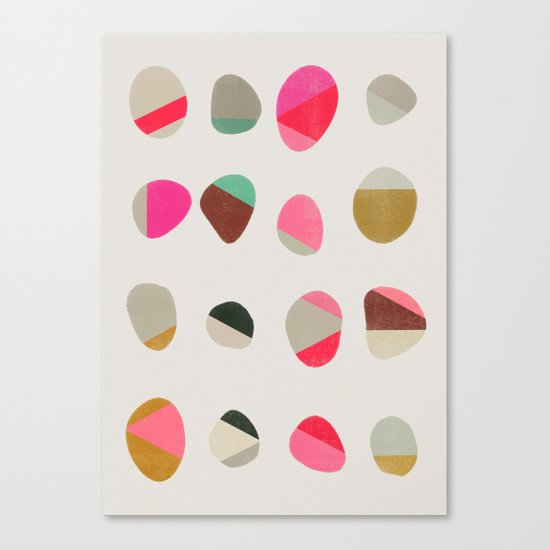 painted pebbles 1 Canvas Print