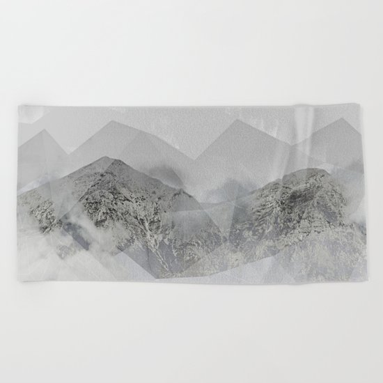 Snowy Mountains Beach Towel