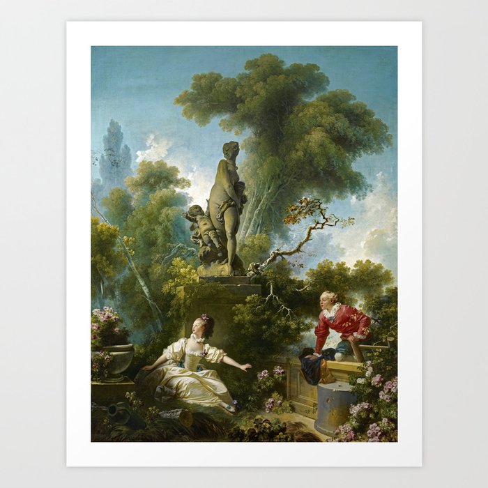 The Progress of Love, The Meeting, 1771-1773 by Jean-Honore Fragonard Art Print