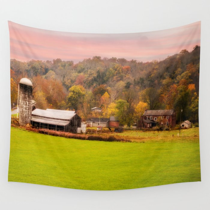 Rolling Hills Kentucky Farm Wall Tapestry