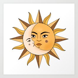 The Sun and The Moon Art Print