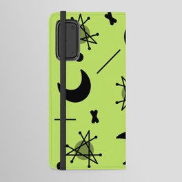 Moons & Stars Atomic Era Abstract Chartreuse Android Wallet Case