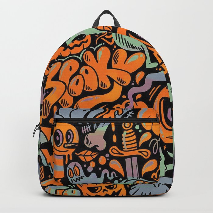Spooky Doodle Art Backpack