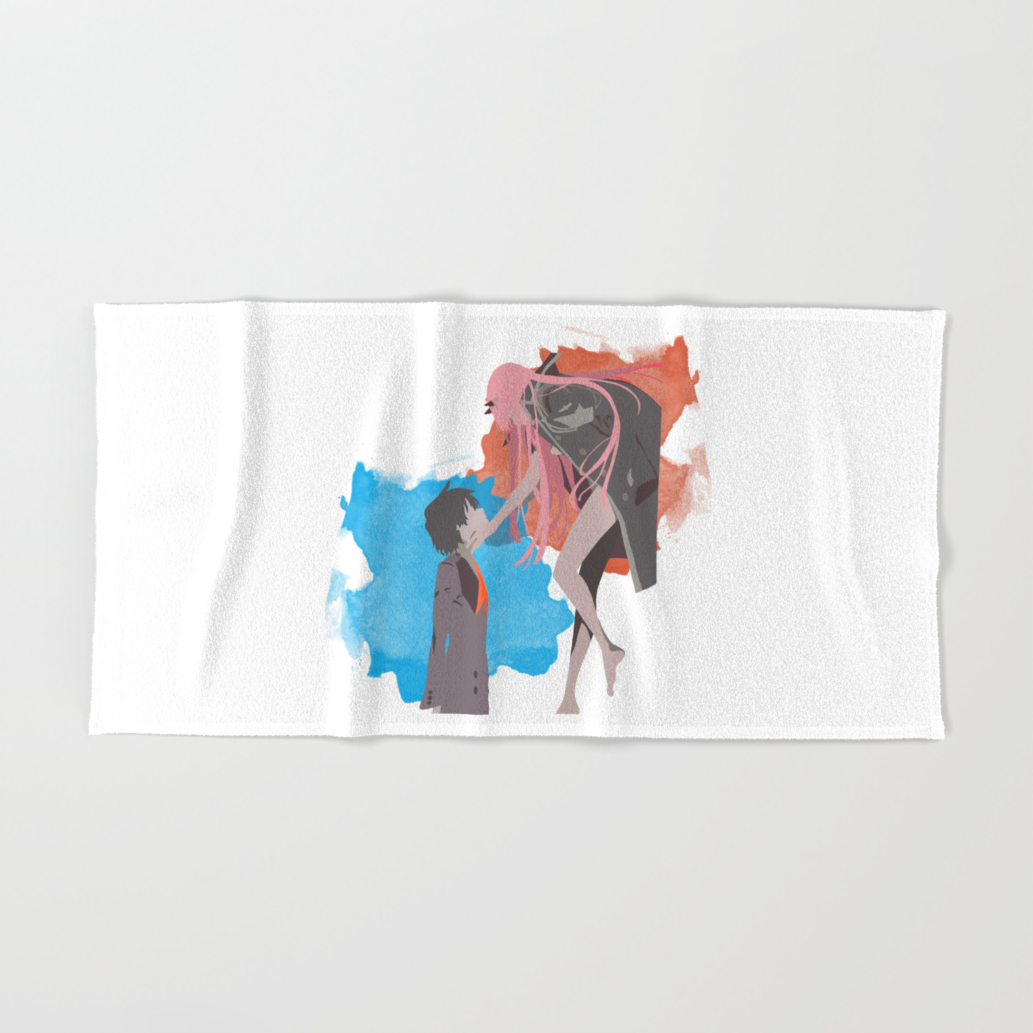 Darling In The Franxx Minimalist Hiro And Zero Two Hand Bath