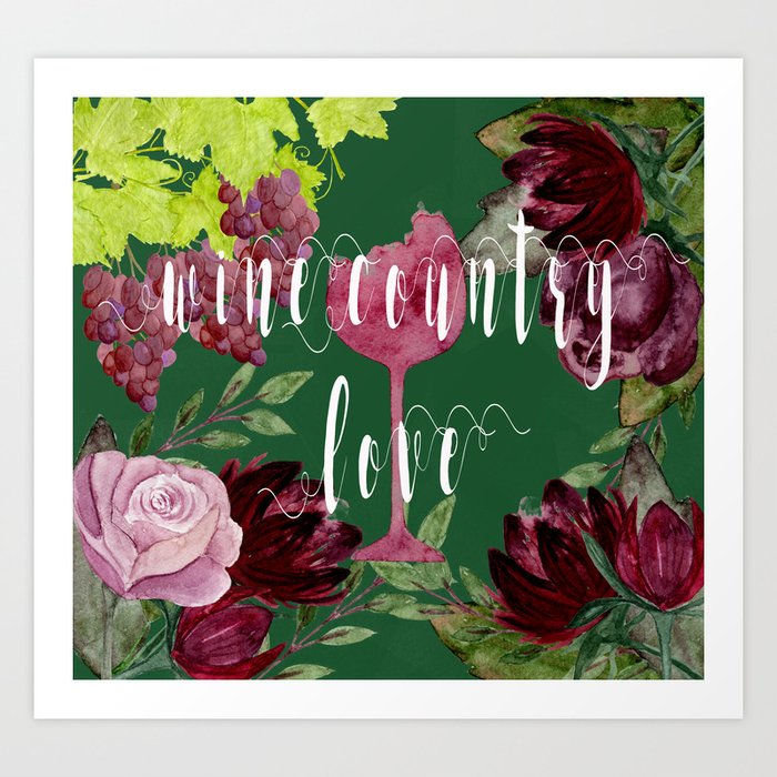 Wine Country Love Art Print