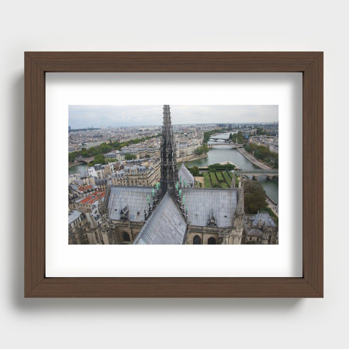 Rooftop of Notre Dame Recessed Framed Print