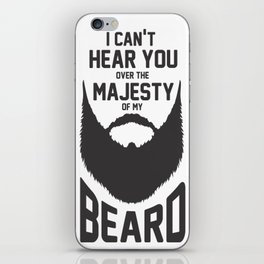 The Majestic Beard - Black iPhone Skin